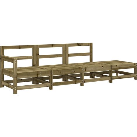 Maison Exclusive - Set Salotto da Giardino 4 pz in Legno Impregnato di Pino (1/5)