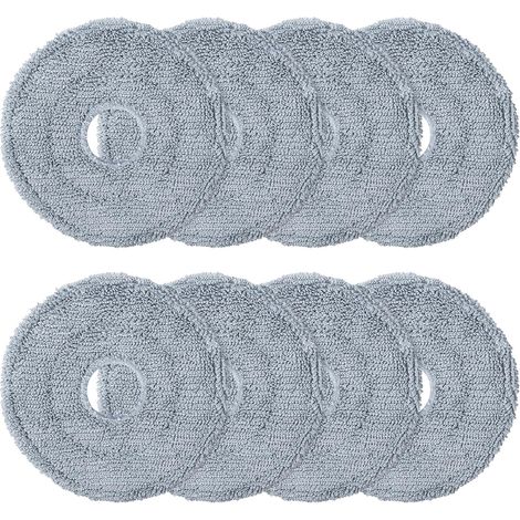 8 Stück Mikrofaser Wischpads, Ersatzmop Tücher Zubehör für Roborock QV 35A/QV35S/Saros 10R/Q Revo/Qrevo Pro/Qrevo Curv/Saros Z70/Qrevo Master/Qrevo Edge/Qrevo S5V Roboter Nasses Mopptücher