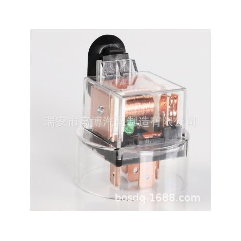 Transparent round shell double contact illuminated relay, round automotive relay, 12V/24V (1/5)