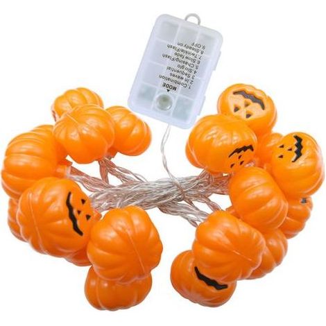 Décorations d'Halloween Guirlande lumineuse citrouille 2,5 m 20 LED, dégagement de décoration d'Halloween, convient pour la maison, l'intérieur et l'extérieur (1/5)
