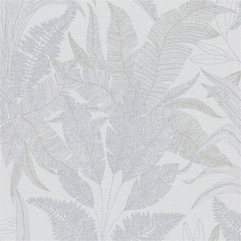Country style wallpaper wall Profhome 396541 non-woven wallpaper slightly textured with floral ornaments matt grey cream gold 5.33 m2 (1/5)