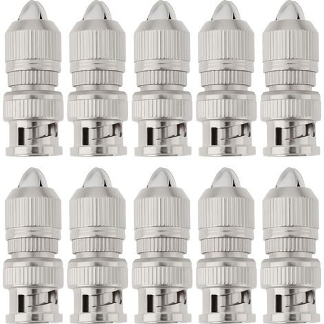 Lot de 10 Connecteurs BNC Femelles à Visser pour Caméras de Vidéosurveillance Coaxiales RG6 RG59 (1/5)
