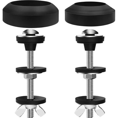 Kit de joints universels de réservoir de toilette à cuvette, 2 boulons de rechange robustes de 7,9 cm, s'adapte à la plupart des ouvertures de valve de chasse de toilettes de 5,1 cm et 7,6 cm (1/5)