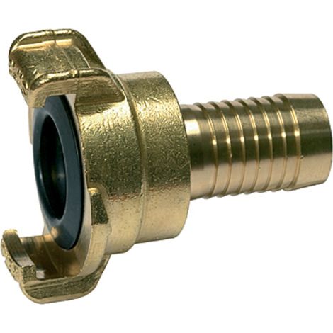 Riegler GEKA-Schlauchstück, 360° drehbar, Messing blank, LW 19 (1/3)