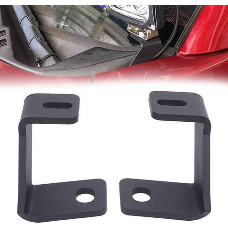 1 Paar, Farbe: Schwarz, Material: Metall, 1 Paar Halterungen für die A-Säulen-Motorhaubenbeleuchtung, Helligkeit (1/4)