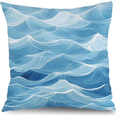 Housse de coussin carré symétrique, décoration canapé intérieur,50×50cm (1/5)