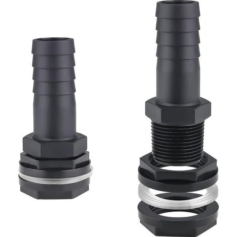 Lot 2 trop-plein cuve 25mm – passe-paroi – raccord tuyau 1 pouce – kit jumelage pour cuve à eau 1000L – trop-plein 2.5 cm