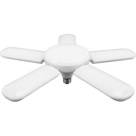 Ampoule LED pour garage 100 W, plafonnier de garage, 5 panneaux orientables, 8 000 lm, culot E26/E27, lumière du jour 6 500 K, 85-265 V (1/5)