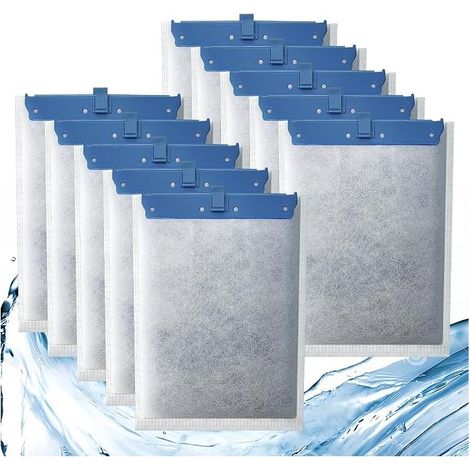 Lot de 10 cartouches filtrantes pour filtres Whisper Bio-Bag, grandes cartouches filtrantes de remplacement pour filtres Whisper 20i,40i/IQ20,30,45,60/PF20,30,40,60 et ReptoFilter (1/4)