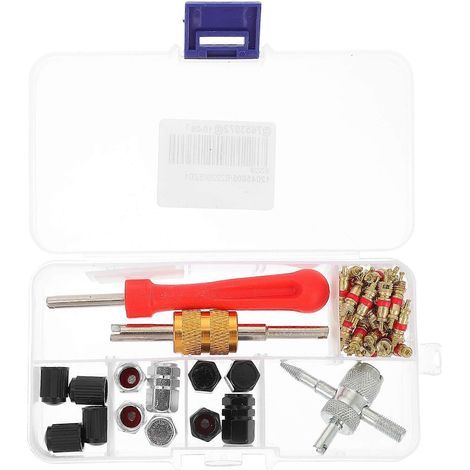 Kit de clés et tournevis pour valves de voiture, bouchons de valve, outils de démontage de pneus de moto et de vélo-9.8X1.8cm (1/3)
