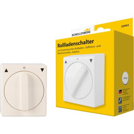Schellenberg 23003 Interruttore on/off per Motori tubolari da tapparelle, da Esterno, Colore: Bianco (1/5)