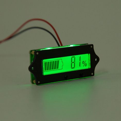 Voltmètre Numérique LCD 12-84V pour Batterie avec Alarme Lumineuse (Vert) - Compatible GY-6G (1/5)