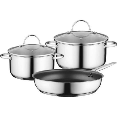 Bosch HEZ9SE030 Set di Pentole 5 pezzi in Acciaio Inossidabile