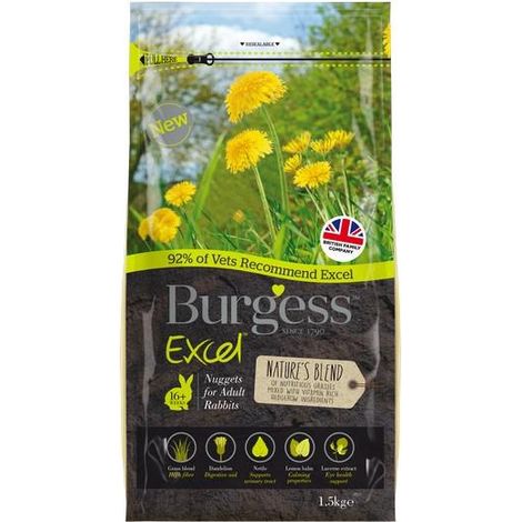 Burgess Excel Adult Rabbit Natures Blend 1.5kg PK4 - 713897