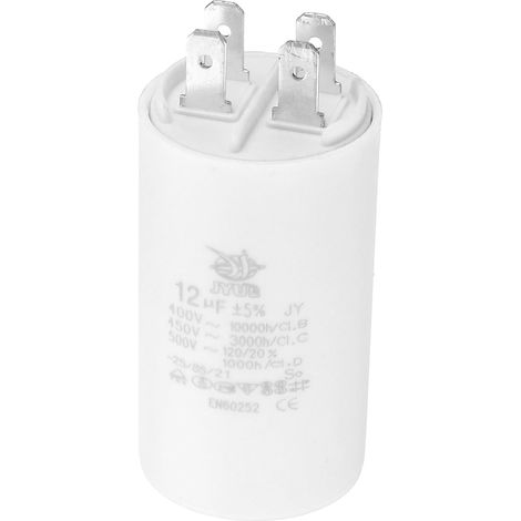 CBB60 Condensateur de course 12 uf, AC 450 V 4 broches 50/60 Hz double insert pour climatisation, pompe à eau, moteur de ventilateur, étoile 64 x 35 mm
