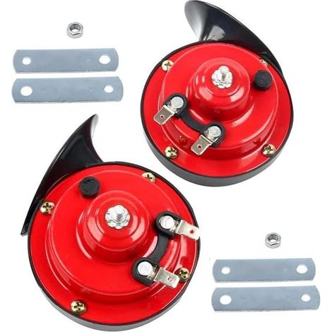 Universal 110 dB(A) 12V car horn with 2 tones and bracket, air horn (1/5)