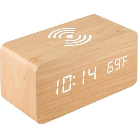Wecker – Digitaler Wecker aus Holz – Drei einstellbare Helligkeitsstufen – Für Schlafzimmer und Schreibtische (1/5)