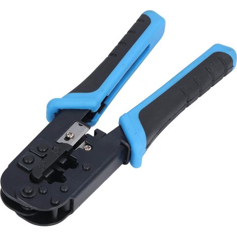 RJ45/RJ11 8P 6P Crimpzange, Abisolierzange, JLN568, Blau und Schwarz (1/5)
