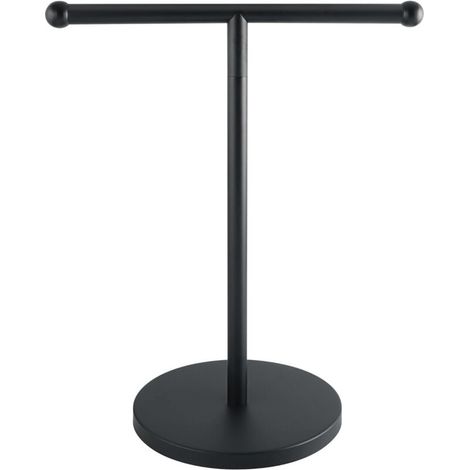 Porte Rouleau Essuie Tout, Hauteur 39.5 CM, Porte Sopalin sur Pied en Acier Inoxydable, Accessoires de Salle de Bain/Cuisine, Installation Facile et Pratique, Noir