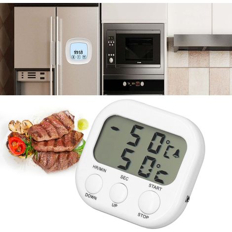TA286 Thermomètre à écran 2 en 1 avec alarme, sonde pour barbecue et minuteur de cuisine (1/5)