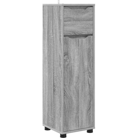 Badezimmerschrank mit Regal Graues Sonoma 30,5 x 30 x 101 cm vidaXL