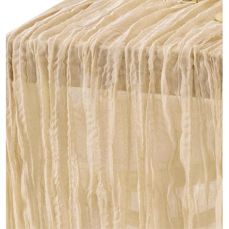 BalsaCircle 10 pieds de gaze de coton beige pour table supplémentaire