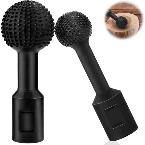 2Pcs Fraise Bois Spherique Gouge Sculpture a Bois 25mm/40mm Outillage Menuiserie Bois Outils Bois Fraise Carbure Rape Rotative pour Perceuse Meuleuse à Bille Disque de Fraisage (1/5)