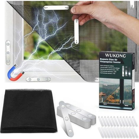 Fliegengitter Fenster mit Magnet Click 150x130 cm zuschneidbar, Insektenschutz ohne Bohren (1/5)