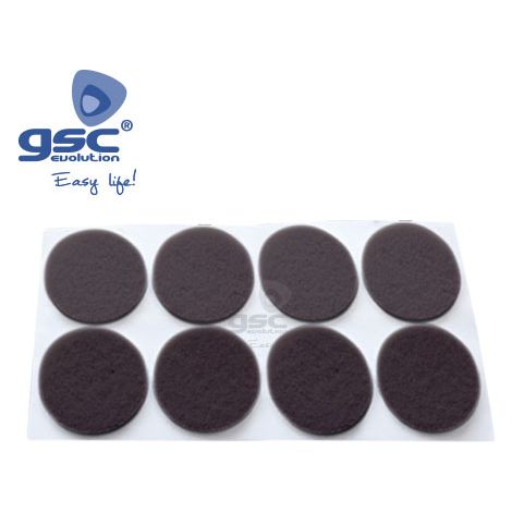 Set 8 runder Klebefilz Ø25mm Braun GSC 003802759