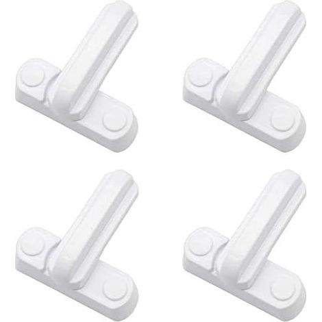 Lot de 4 serrures loquets en alliage d'aluminium – Sécurité renforcée pour fenêtres et portes PVC – Installation facile et durable (1/5)