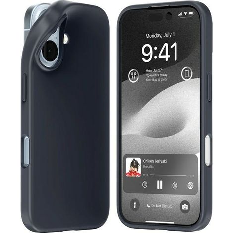 Funda Mercury Soft para iPhone 16 de 6,1 pulgadas, azul/azul medianoche.