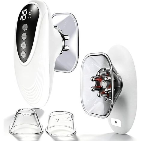 Massaggiatore a coppettazione 3 in 1 – Modellante e rassodante – 4 velocità – Massaggiatore elettrico anticellulite – Massaggiatore EMS con luce rossa – Adatto per il viso (1/5)
