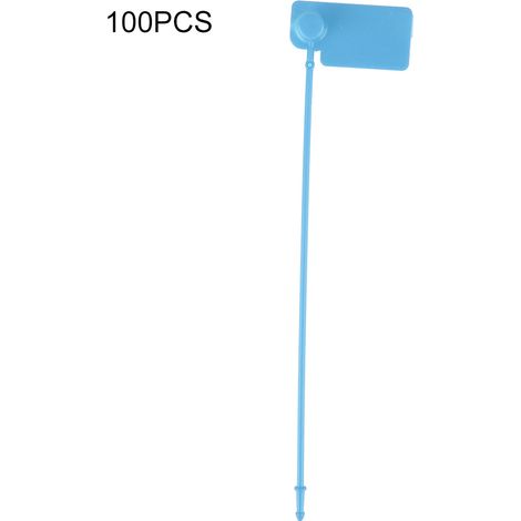 100 attaches de câble jetables bleues, auto-verrouillantes et antivol, pour identification colorée et marquage de repères (1/5)