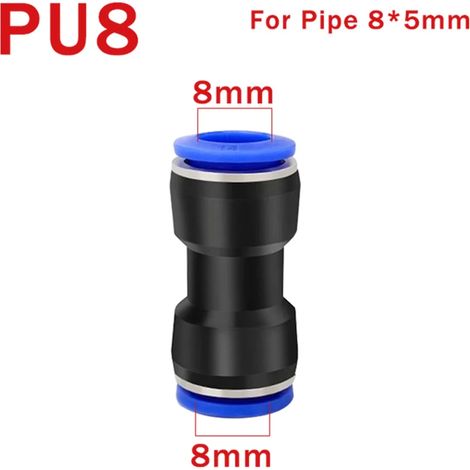 (PU-8-10PCS) Raccord pneumatique PU, connecteur PG pour tuyau d'air, raccord rapide droit à gaz à insertion rapide (1/5)
