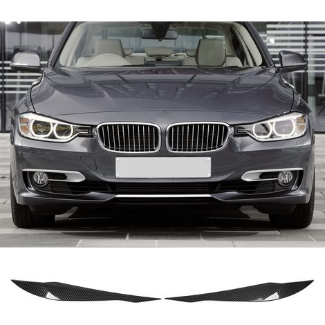 Scheinwerferblenden (ein Paar, links und rechts) für BMW 3er F30 F31 2012–2018 (Teilenummer 321), Carbonfaser-Optik (1/5)