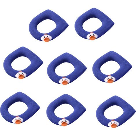 Funda para asiento de inodoro, protección contra el frío, fácil cuidado, comodidad en el baño, cojín para asiento de inodoro (8 piezas) (1/5)