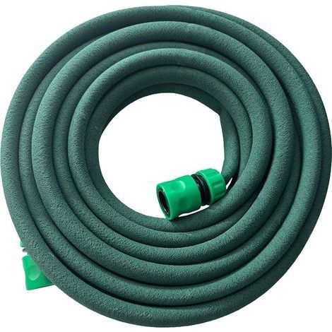 Tuyau d'arrosage goutte à goutte Relaxdays, 30 m, tuyau poreux, pour l'arrosage des haies et des plates-bandes surélevées, tuyau de jardin, vert (1/5)