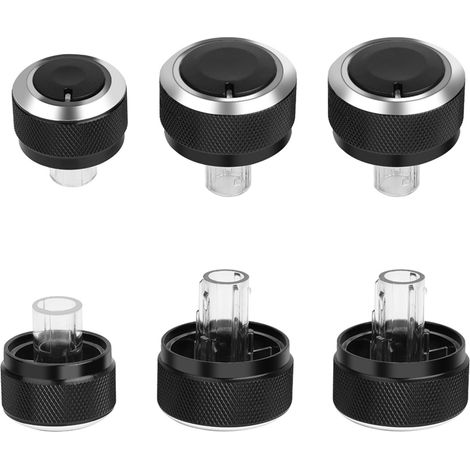 Manopole di controllo del clima in alluminio per Volkswagen Golf MK5 (set da 3 pezzi) (1/5)