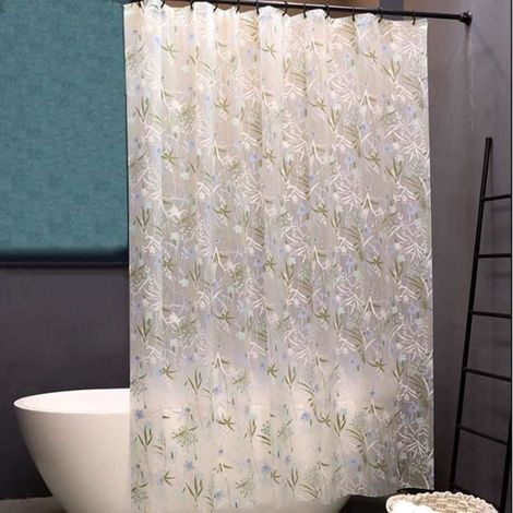 Rideau de douche épais en EVA - - 200 x 200 cm - Floral (1/4)