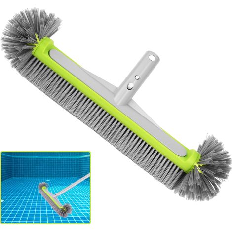 Tête de Brosse de Piscine 45cm Balai Piscine Brosses Poils Robustes, Manche en Aluminium, Tête de Brosses Hémisphérique pour Mur et Sol (Perche Télescopique Non Incluse) (1/5)