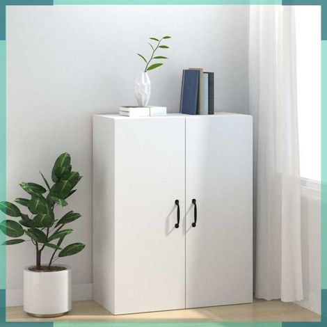 Armoire suspendue - 812267 - Blanc - Bois d'ingénierie - 69,5x34x90 cm (1/5)