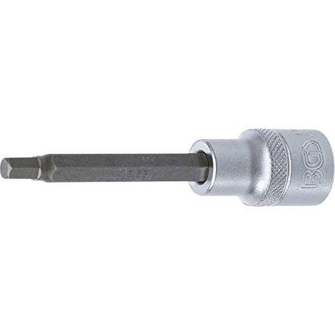 Chiave a bussola  lunghezza 100 mm  12,5 mm (1/2")  esagono interno 6 mm (1/3)