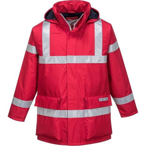Veste De Pluie Fr Anti-statique Bizflame Couleur : Rouge Taille Xxl - Portwest (1/2)