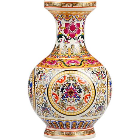 Vase à Fleurs en Céramique, Vase Décoratif en Porcelaine Fait Main pour Centres de Table, Haut 25 cm (1/5)