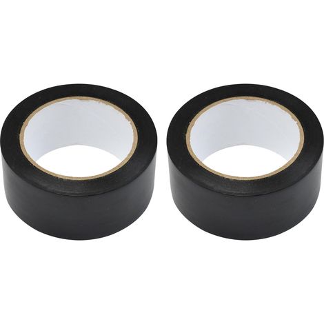 Dapetz ® Pack of 2 Black Electrical Tape Waterproof Heat Resistant Tape 50mm x 33m Strong Adhesive, PVC Insulation Tape for Insulating, Repairing and Protecting Electrical Wires (1/5)