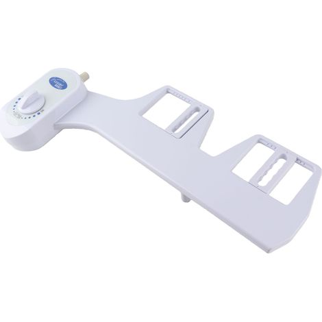 Kit complet douchette bidet toilette mécanique non électrique autonettoyante buse unique ABS blanc 435x150 mm avec tuyau et adaptateur en T (1/5)