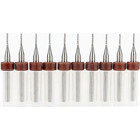 10 Hartmetallbohrer 0,8 mm, Wolframstahlklinge, CNC-/PCB-Gravierwerkzeug