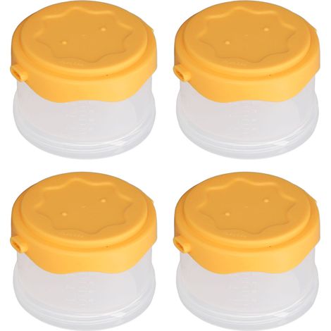 4 Pots de Conservation Alimentaire Bébé Réutilisables Étanches Portables Multifonction pour Congélation Nourriture Bébé (1/5)