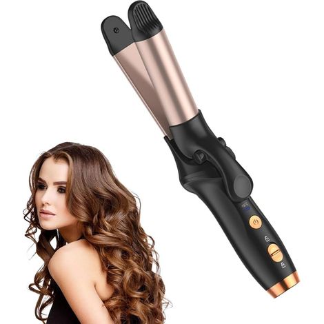 Kabelloser Lockenwickler, Mini-Reise-Lockenwickler, wiederaufladbar über USB, 3 einstellbare Temperaturen, tragbar mit Aufbewahrungstasche für alle Haartypen (schwarz)