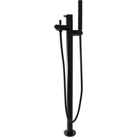 Mitigeur baignoire sur pied SEINA en laiton noir H. 93,2 cm (1/4)